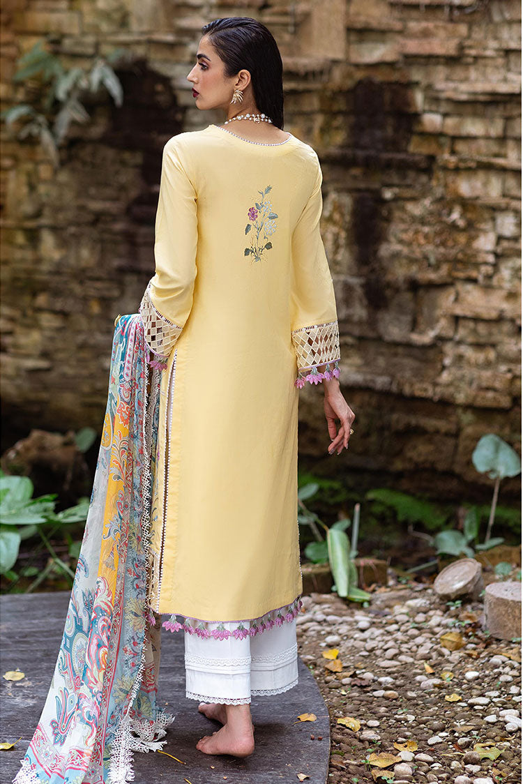 Picture of Roheenaz - RNZ 04A Daffodil Dahlia Embroidered Lawn Collection - Available at Raja Sahib