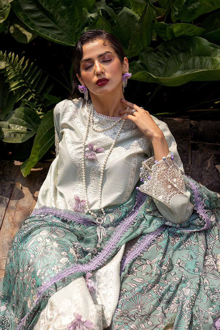 Picture of Roheenaz - RNZ 05A Gardenia Dahlia Embroidered Lawn Collection - Available at Raja Sahib