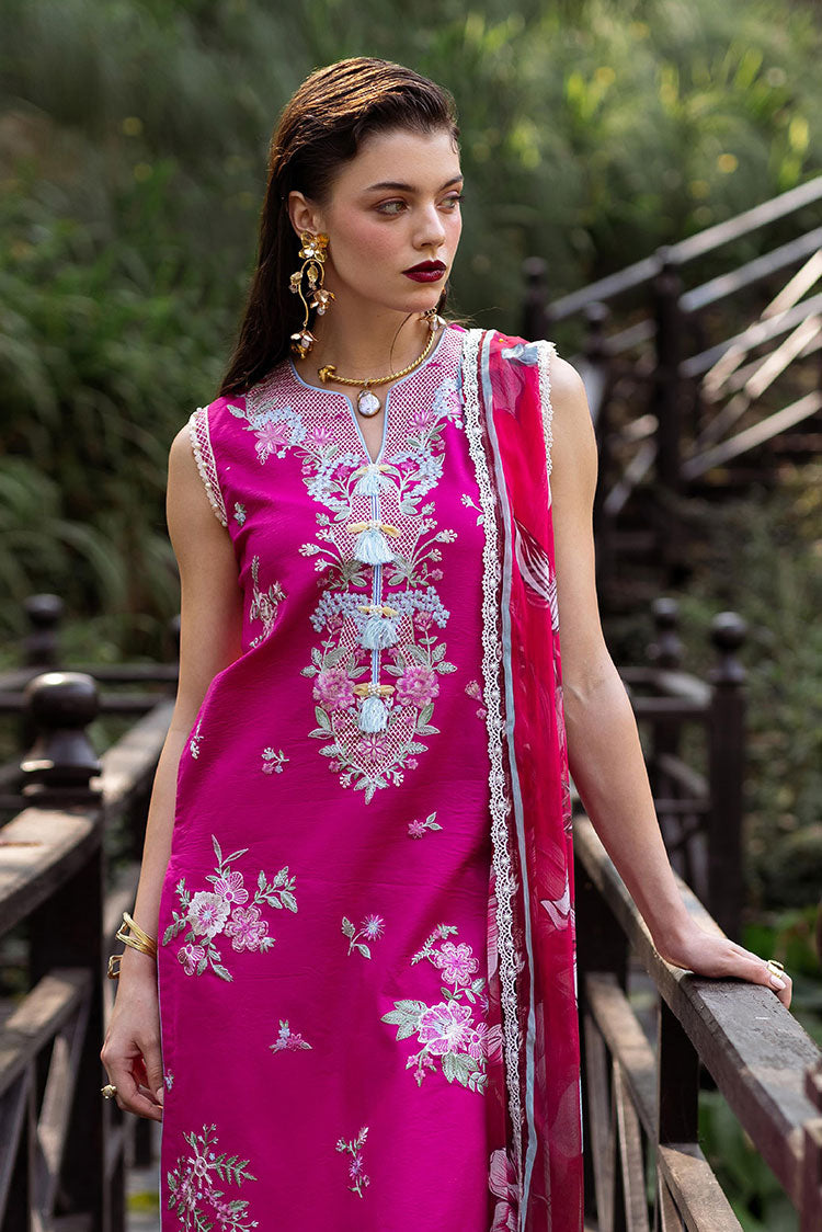 Picture of Roheenaz - RNZ 07B Camellia Dahlia Embroidered Lawn Collection - Available at Raja Sahib