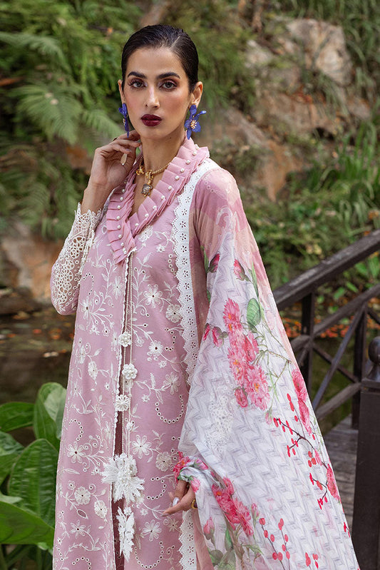 Picture of Roheenaz - RNZ 08A Lily Dahlia Embroidered Lawn Collection - Available at Raja Sahib