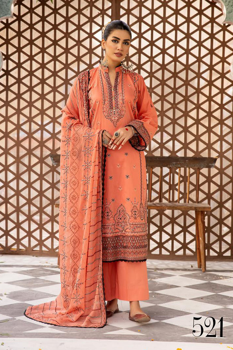 Picture of Shaista - Design 521 Supreme Premium Embroidered Lawn Collection - Available at Raja Sahib