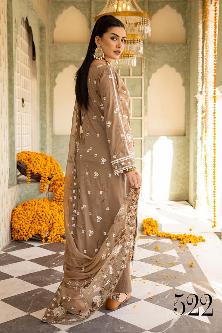 Picture of Shaista - Design 522 Supreme Premium Embroidered Lawn Collection - Available at Raja Sahib