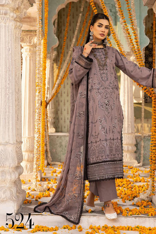 Picture of Shaista - Design 524 Supreme Premium Embroidered Lawn Collection - Available at Raja Sahib