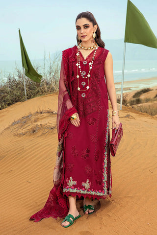 Picture of Saira Shakira by Crimson - Lillie de Jong Cherry Saira Shakira Luxury Lawn Collection - Available at Raja Sahib