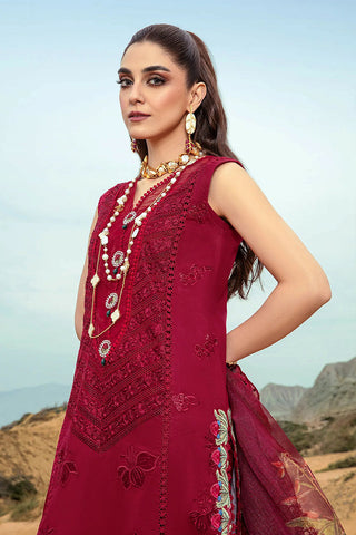 Picture of Saira Shakira by Crimson - Lillie de Jong Cherry Saira Shakira Luxury Lawn Collection - Available at Raja Sahib