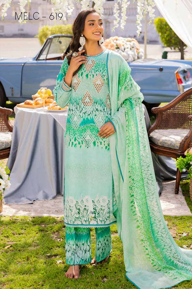 Picture of Muscari - MELC 619 Luxury Embroidered Lawn Collection Vol 2 - Available at Raja Sahib