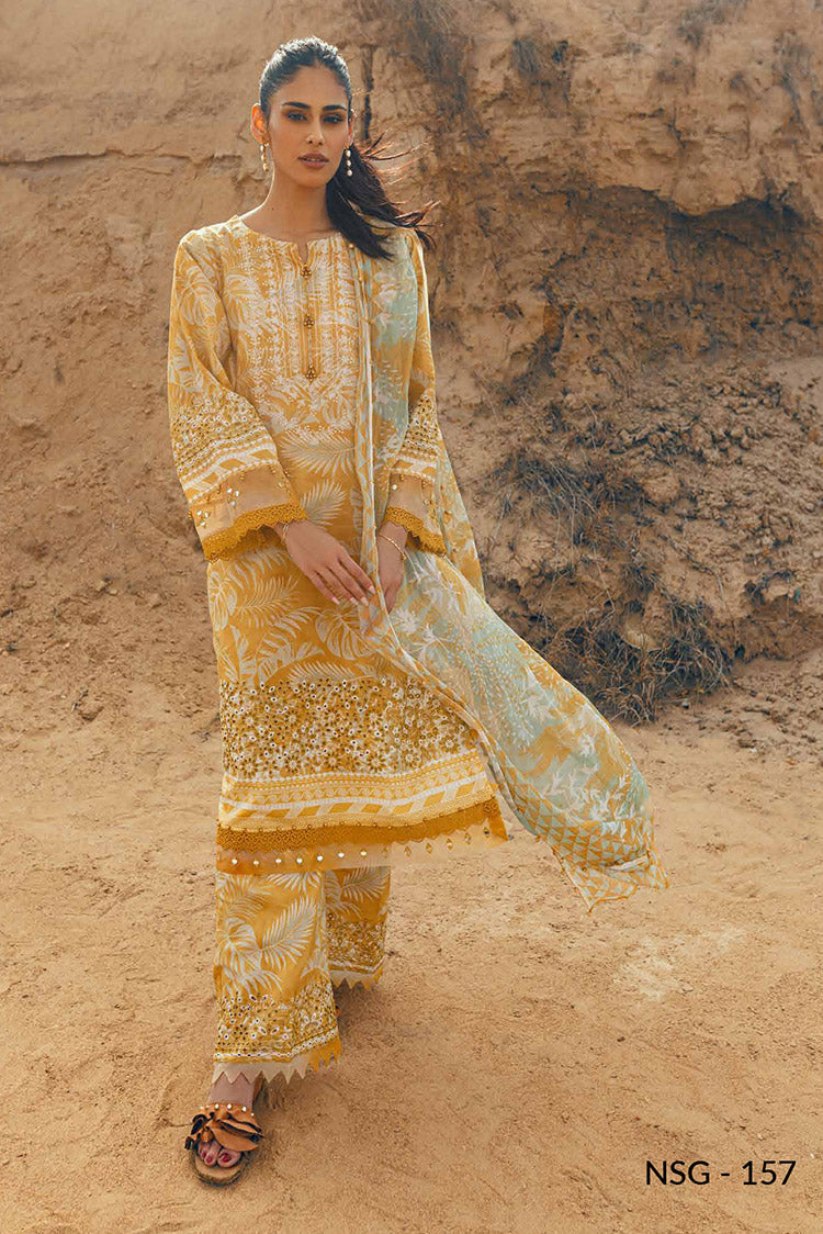 Picture of Nureh - NSG 157 Gardenia Embroidered Chikankari Lawn Collection Vol 2 - Available at Raja Sahib