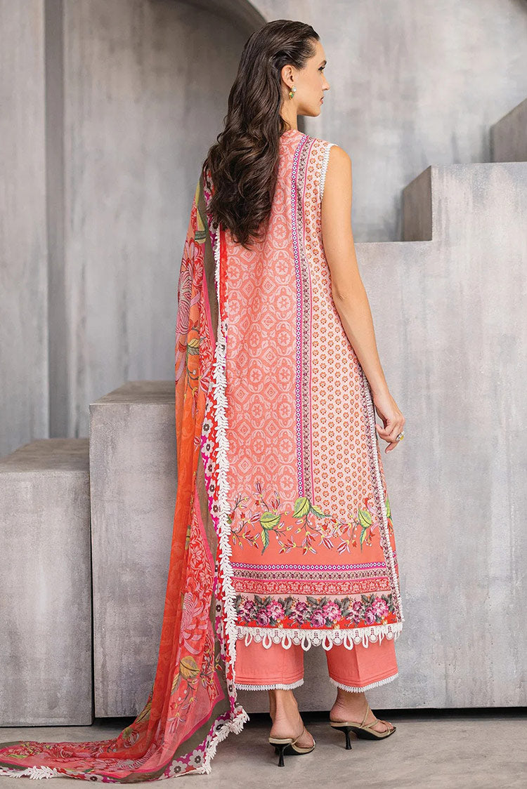 Picture of Roheenaz - RNZ 04A Radiant Rose Azalea Printed Lawn Collection - Available at Raja Sahib