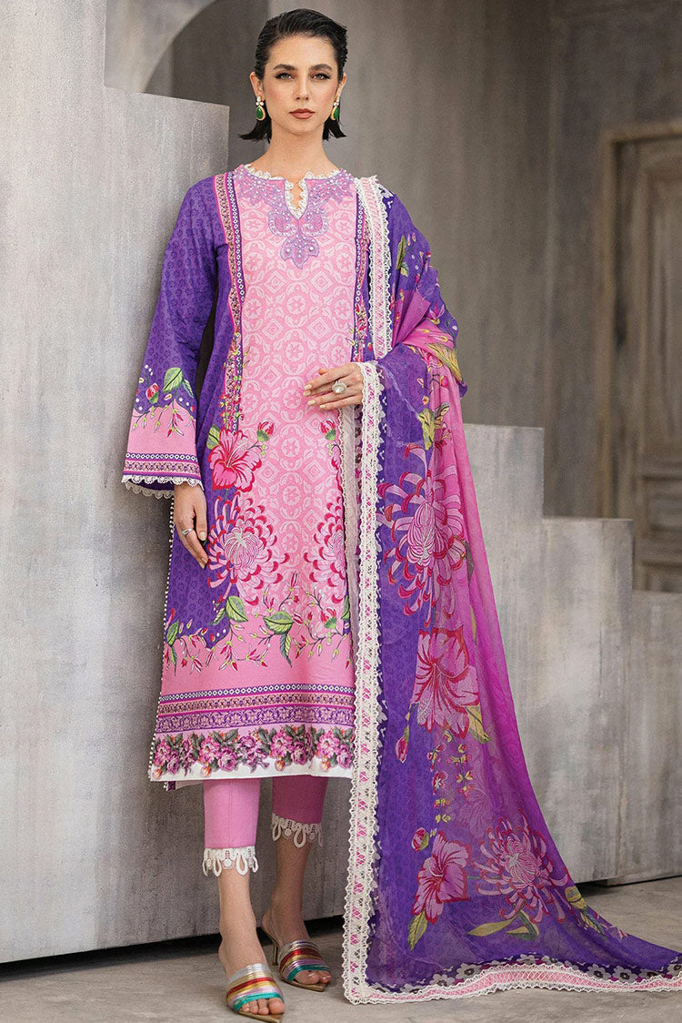 Picture of Roheenaz - RNZ 04B Luxe Bloom Azalea Printed Lawn Collection - Available at Raja Sahib