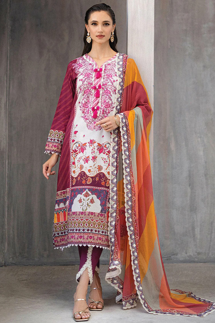 Picture of Roheenaz - RNZ 05B Orchid Oasis Azalea Printed Lawn Collection - Available at Raja Sahib