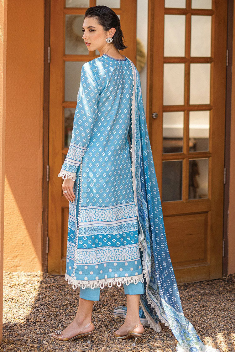 Picture of Roheenaz - RNZ 06A Starlit Sky Azalea Printed Lawn Collection - Available at Raja Sahib