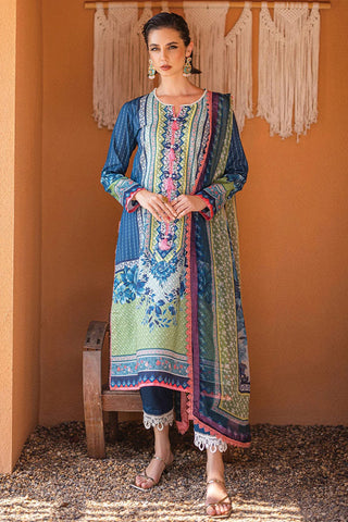 Picture of Roheenaz - RNZ 07B Mirage Mesh Azalea Printed Lawn Collection - Available at Raja Sahib