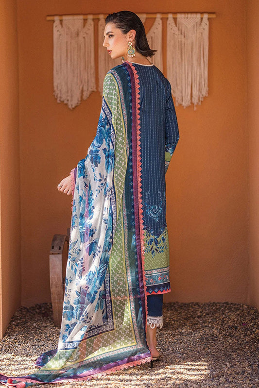 Picture of Roheenaz - RNZ 07B Mirage Mesh Azalea Printed Lawn Collection - Available at Raja Sahib