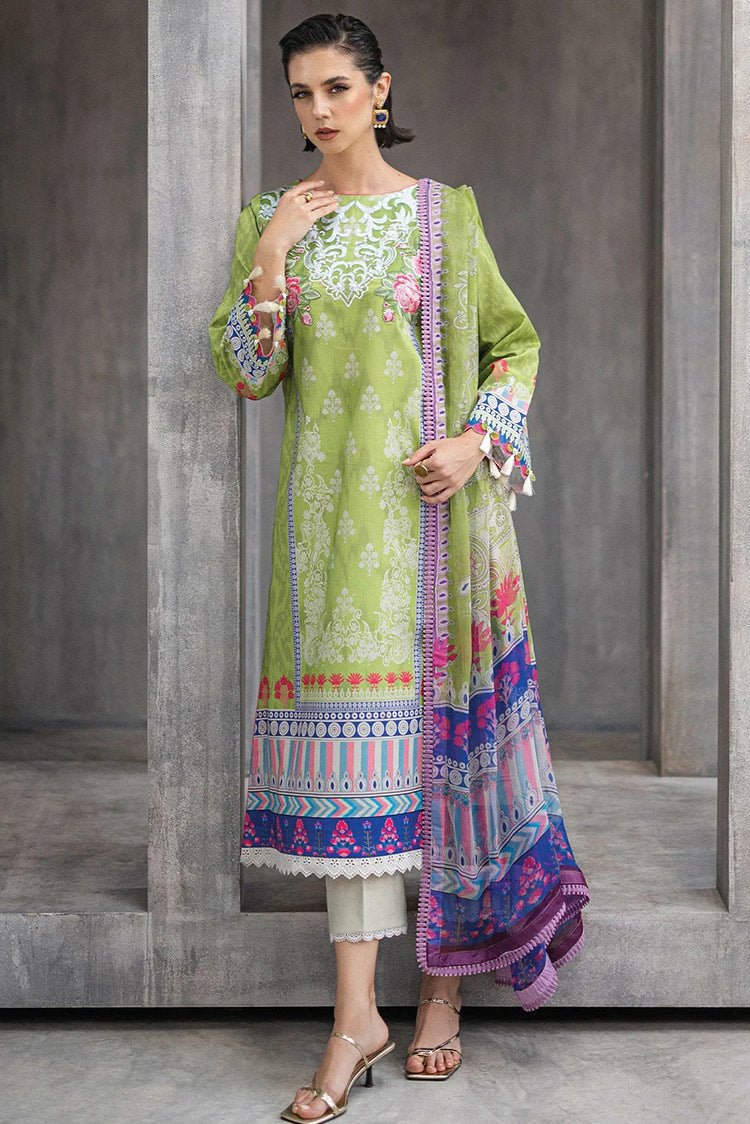 Picture of Roheenaz - RNZ 08B Serene Seafoam Azalea Printed Lawn Collection - Available at Raja Sahib