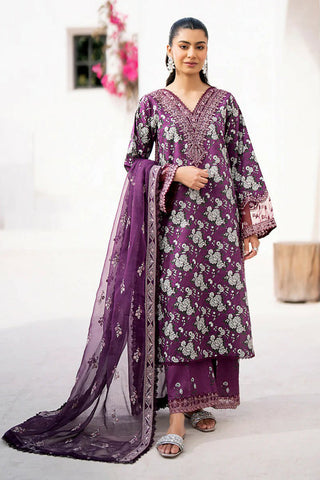 Picture of Xenia - 10 Taamasi Jamun Summer Soiree Embroidered Lawn Collection Vol 2 - Available at Raja Sahib