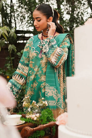 Picture of Elaf - EEP 04B Chic Teal Prints 2024 Printed Lawn Collection - Available at Raja Sahib