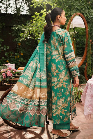 Picture of Elaf - EEP 04B Chic Teal Prints 2024 Printed Lawn Collection - Available at Raja Sahib