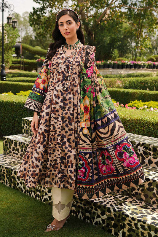 Picture of Elaf - EEP 06A Menagerie Prints 2024 Printed Lawn Collection - Available at Raja Sahib