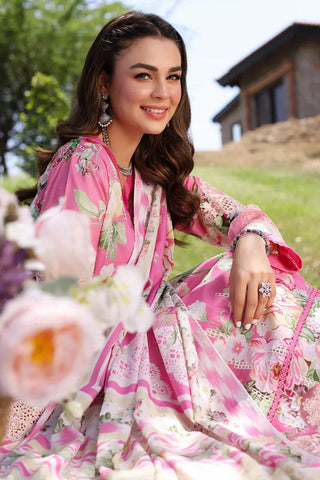 Picture of Elaf - ECK-03B PINK MUSE Print Chikankari Collection Vol 2 - Available at Raja Sahib