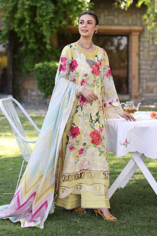 Picture of Elaf - ECK-06A SUNSHINE BOUQUET Print Chikankari Collection Vol 2 - Available at Raja Sahib