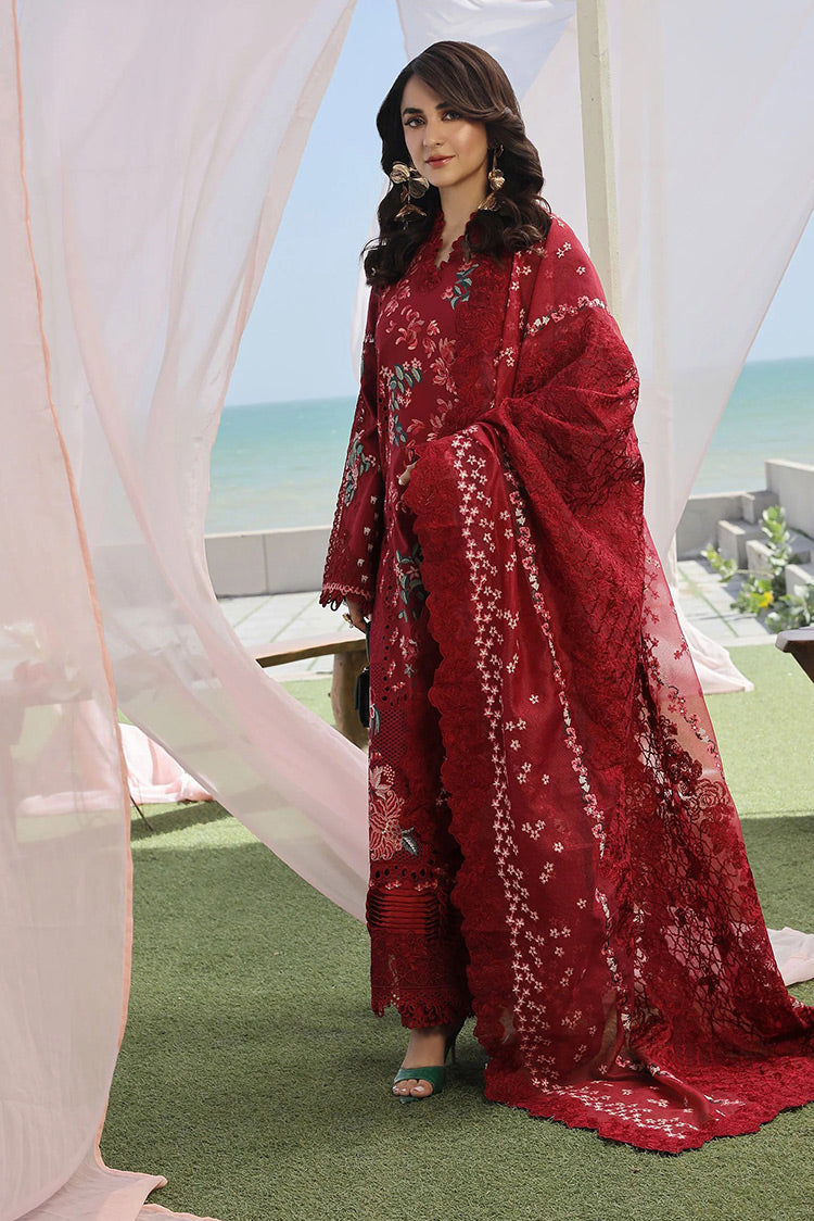 Picture of Maryam Hussain - L24-06 CRIMSON Meer Luxury Lawn Collection - Available at Raja Sahib