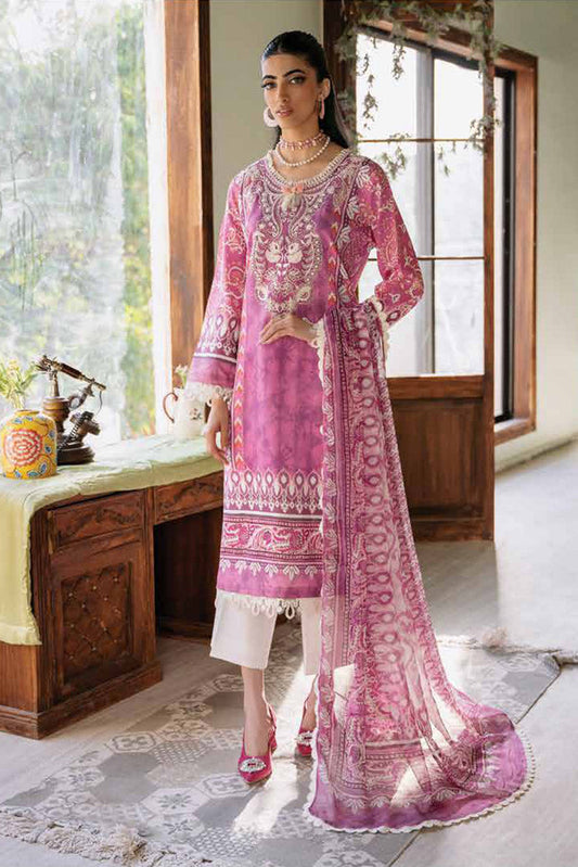 Picture of Roheenaz - RNP 02A Amaranth Flora Printed Lawn Collection - Available at Raja Sahib