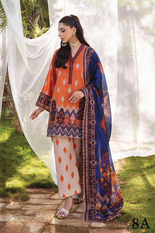 Picture of <!--ny-->Zainab Chottani - 8A Liza Tahra Embroidered Lawn Collection - Available at Raja Sahib