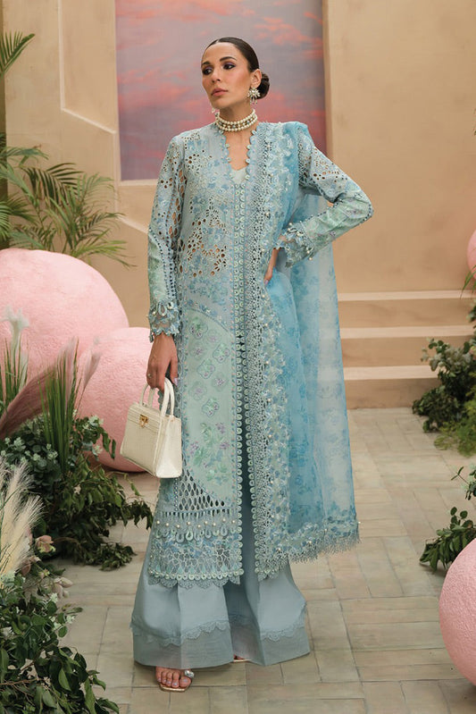 Picture of Afrozeh - Serene Sapphire AEF-24-V1-05 The Painted Garden Eid Festive Lawn Collection - Available at Raja Sahib