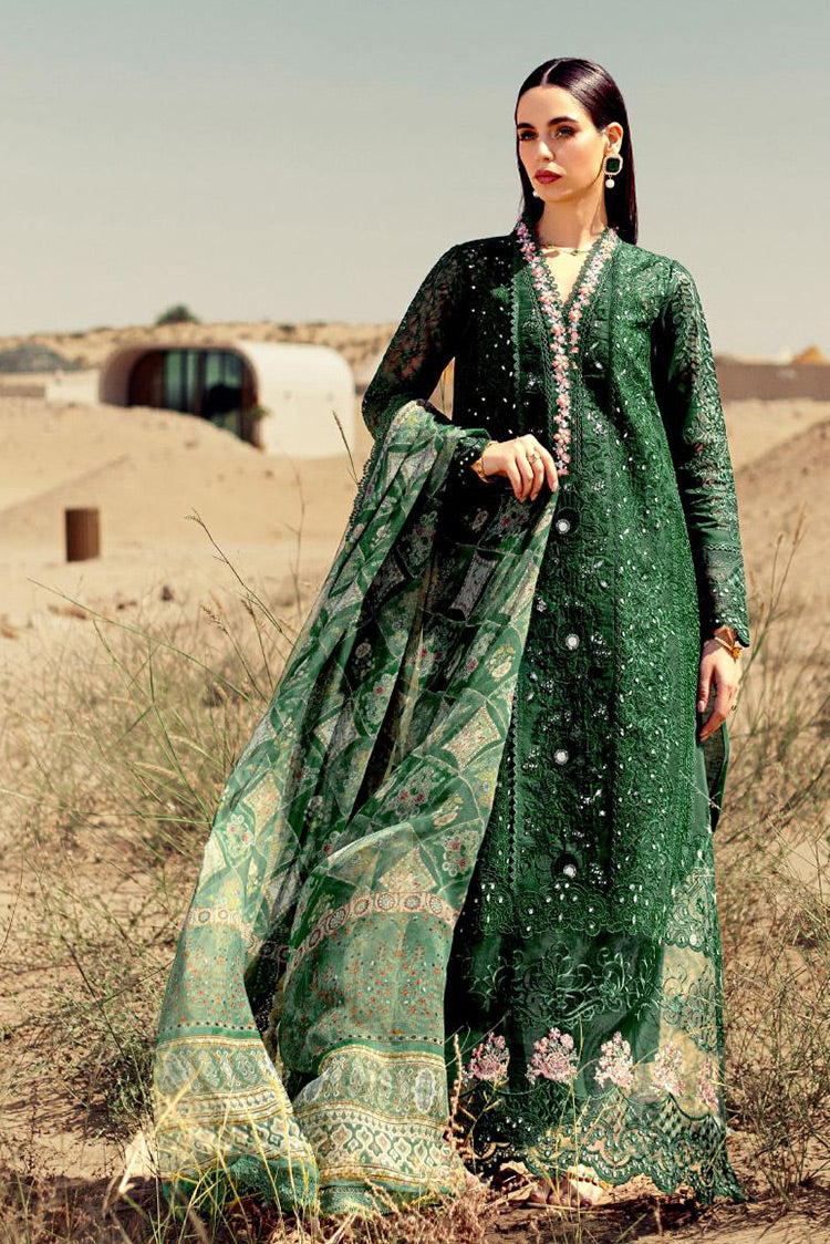 Picture of Noor by Saadia Asad - Design 08 Noor Eid Handwork Laserkari Lawn Collection - Available at Raja Sahib