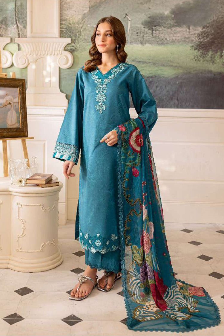 Picture of <!--adg-->Farasha - 08-PERIWINKLE Seraya Embroidered Lawn Collection - Available at Raja Sahib
