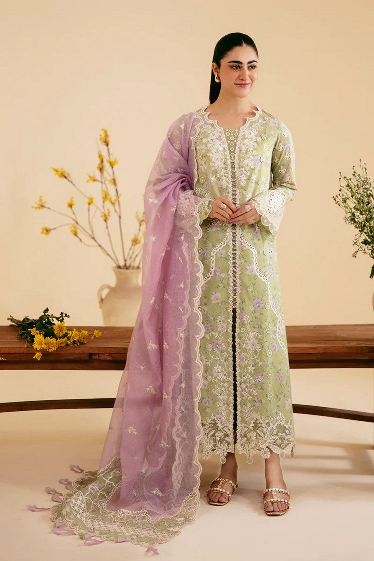 Picture of Qalamkar - SQ 10 VEHJA Qlinekari Summer Lawn Collection - Available at Raja Sahib