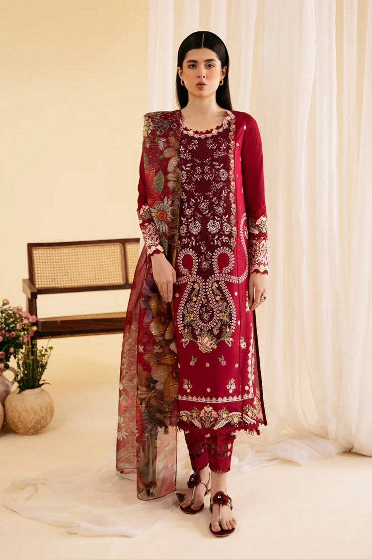 Picture of Qalamkar - SQ 04 LARMINA Qlinekari Summer Lawn Collection - Available at Raja Sahib