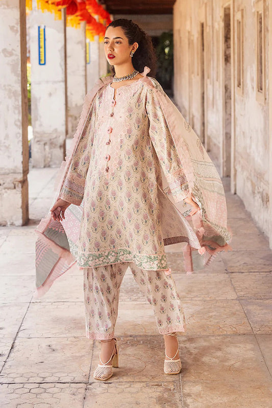 Picture of Roheenaz - RNB-10A Vesta Taneez Block Printed Lawn Collection - Available at Raja Sahib