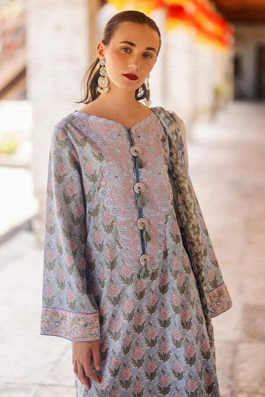 Picture of Roheenaz - RNB-10B Mahnaz Taneez Block Printed Lawn Collection - Available at Raja Sahib