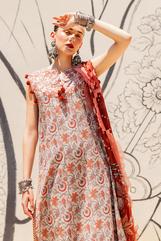 Picture of Roheenaz - RNB-03B Yekta Taneez Block Printed Lawn Collection - Available at Raja Sahib