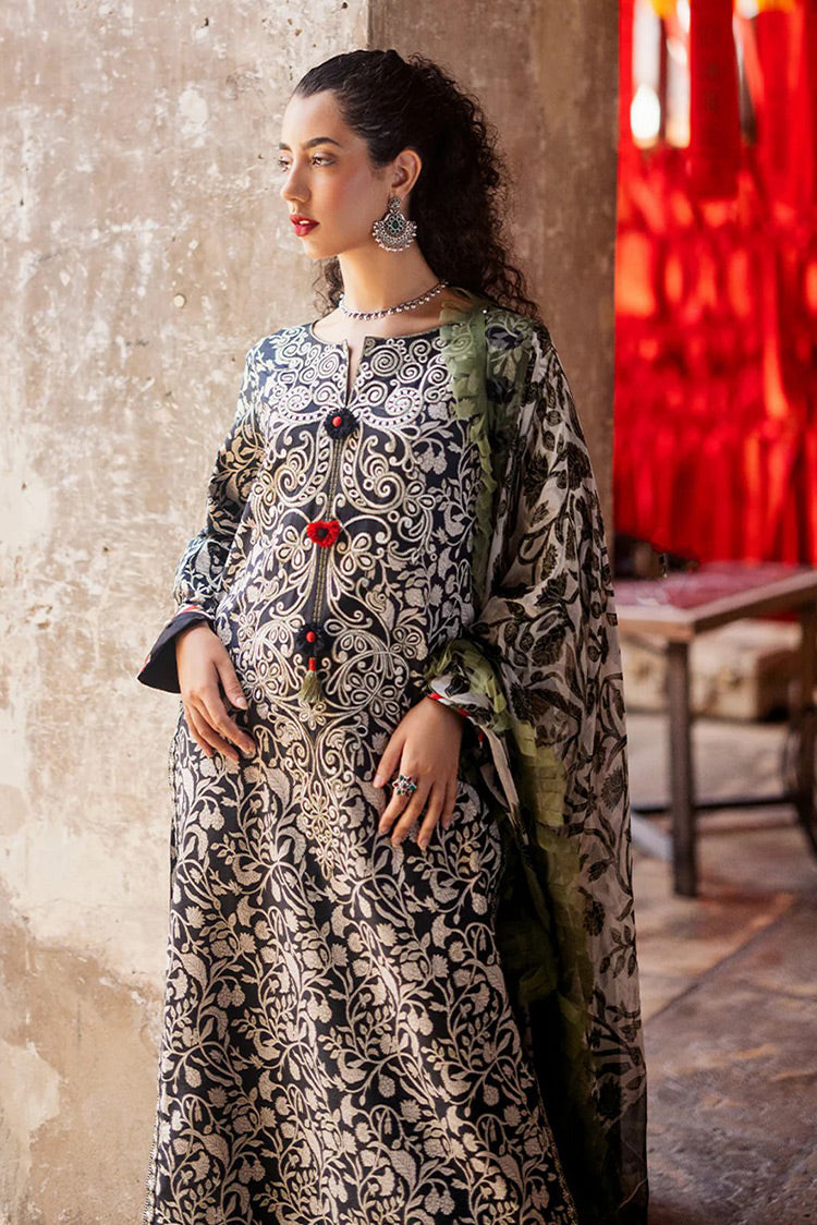 Picture of Roheenaz - RNB-04B Mahin Taneez Block Printed Lawn Collection - Available at Raja Sahib