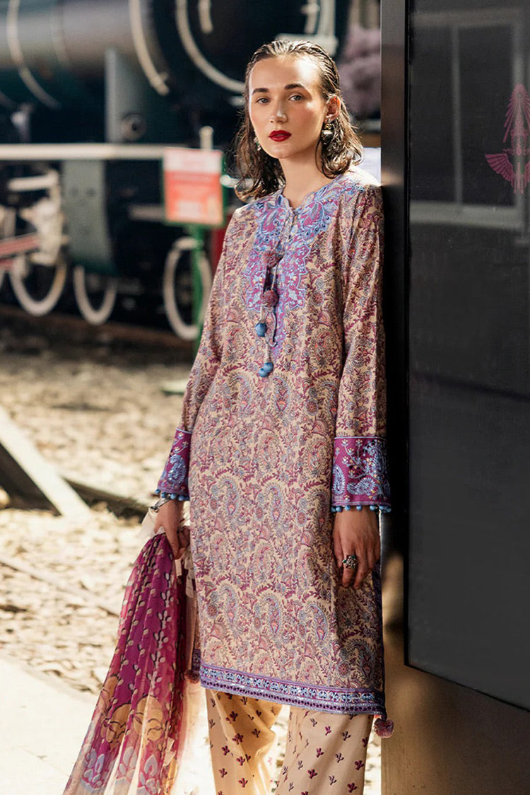 Picture of <!--acn-->Roheenaz - RNB-05A Sahar Taneez Block Printed Lawn Collection - Available at Raja Sahib
