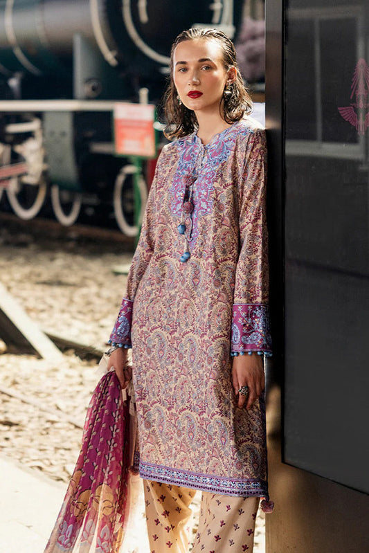 Picture of <!--acn-->Roheenaz - RNB-05A Sahar Taneez Block Printed Lawn Collection - Available at Raja Sahib