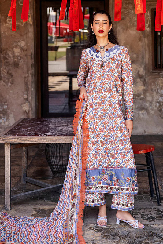 Picture of Roheenaz - RNB-09A Neda Taneez Block Printed Lawn Collection - Available at Raja Sahib