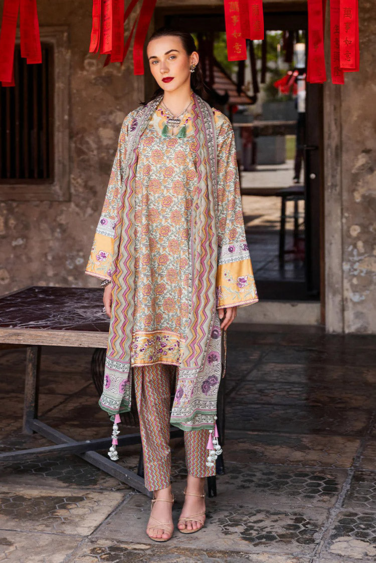 Picture of Roheenaz - RNB-09B Laleh Taneez Block Printed Lawn Collection - Available at Raja Sahib