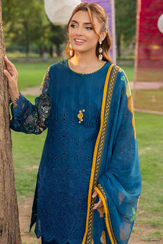 Picture of Muscari - MCC 417 Embroidered Chikankari Lawn Collection - Available at Raja Sahib