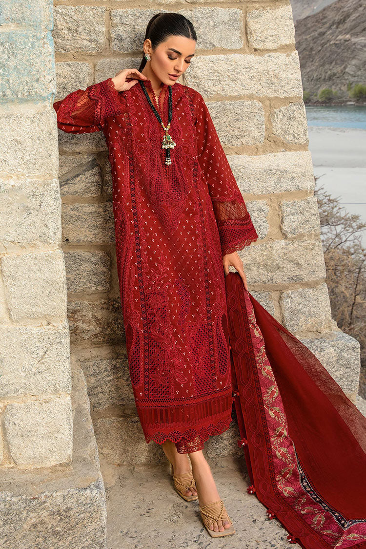 Picture of Crimson - 1A Ruby Eid Lawn Collection - Available at Raja Sahib