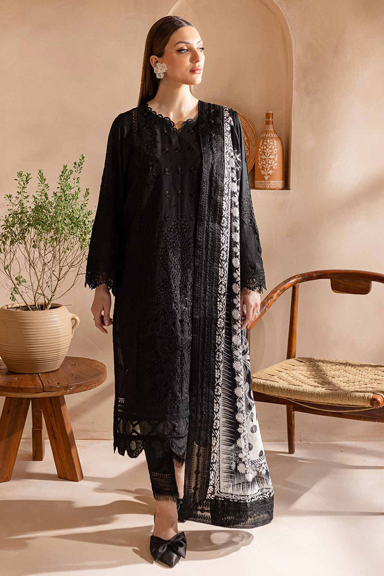 Picture of Nureh - NE-96 Koyal Monochrome Lawn Collection - Available at Raja Sahib