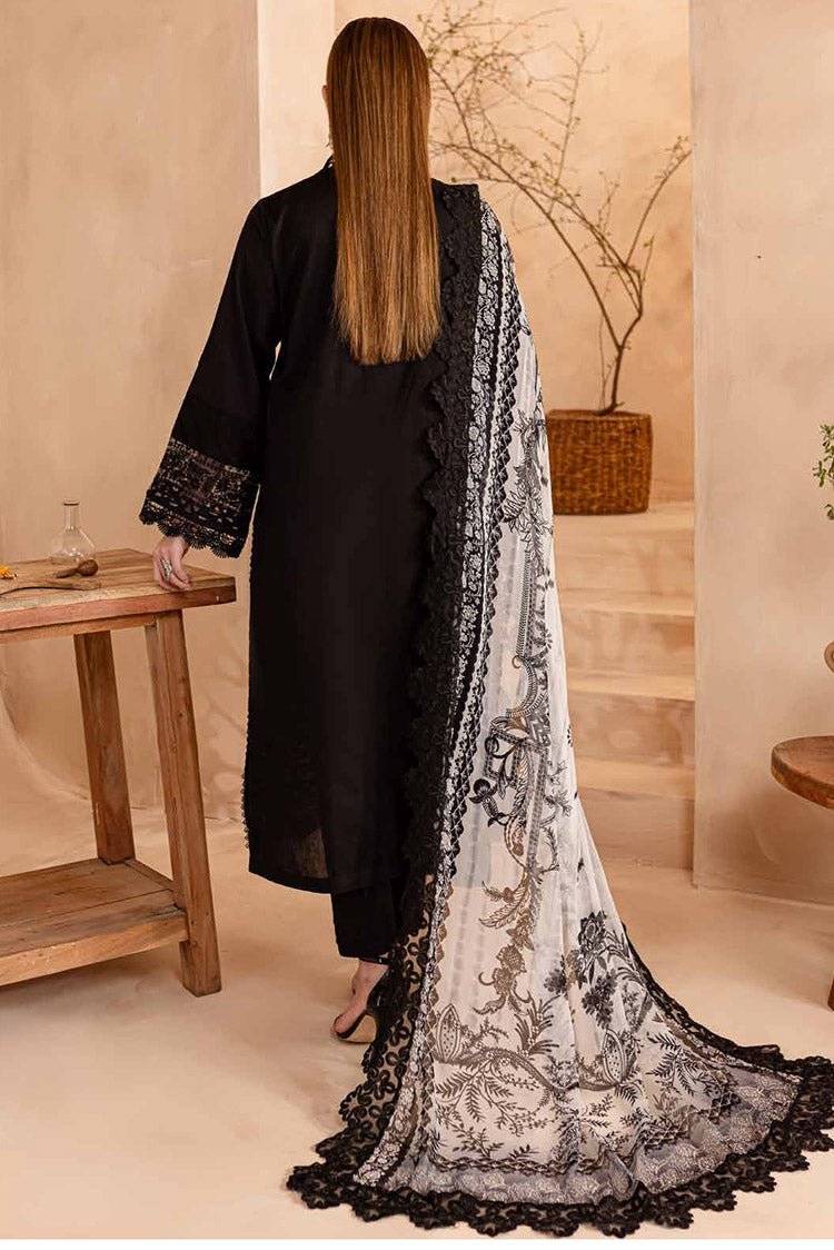 Picture of Nureh - NE-98 Koyal Monochrome Lawn Collection - Available at Raja Sahib