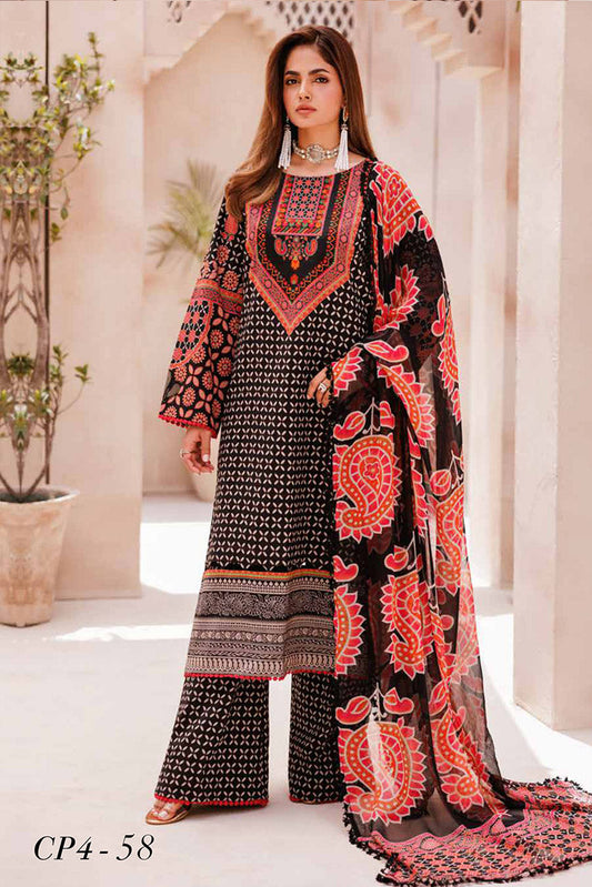 Picture of Charizma - CP4-58 C Prints Black Printed Lawn Edition Vol 7 - Available at Raja Sahib