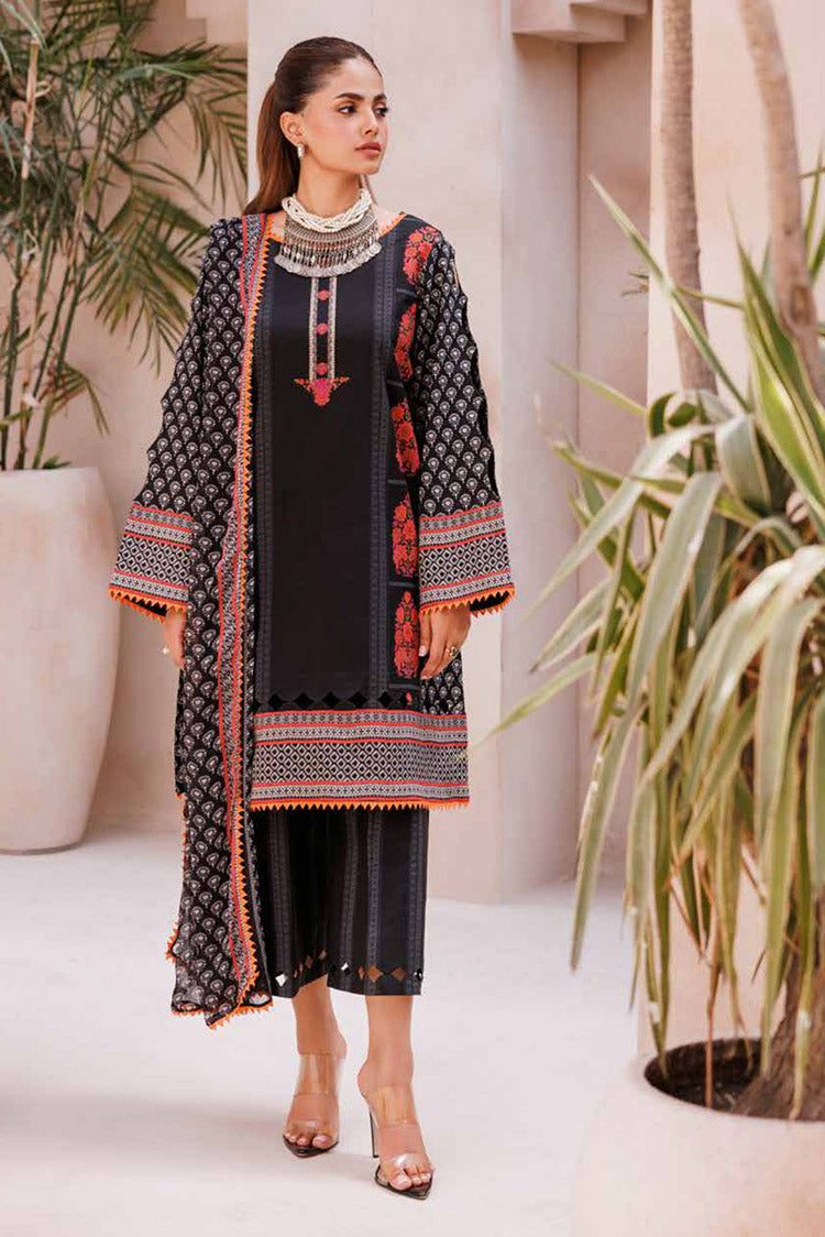 Picture of Charizma - CP4-61 C Prints Black Printed Lawn Edition Vol 7 - Available at Raja Sahib