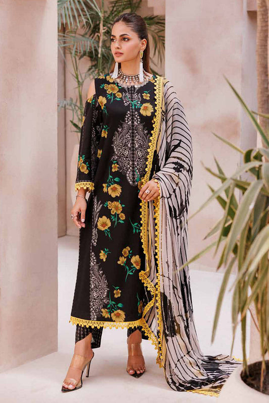 Picture of Charizma - CP4-62 C Prints Black Printed Lawn Edition Vol 7 - Available at Raja Sahib