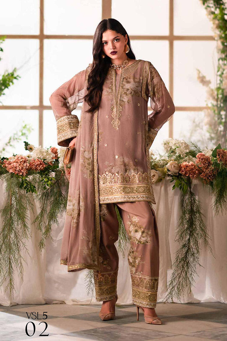 Picture of Charizma - Vasal Luxury Chiffon Collection Vol 1 - VSL5 02 - Unstitched - Available at Raja Sahib