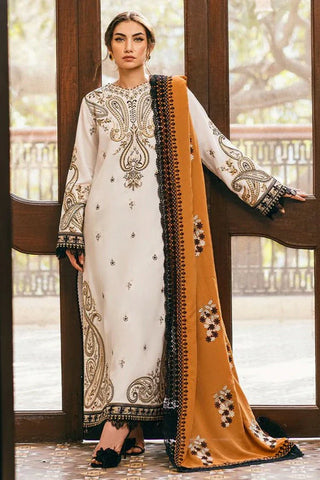 Picture of Mushq - Symphony Embroidered Karandi Collection - 04 Ivory Whisper - Unstitched - Available at Raja Sahib