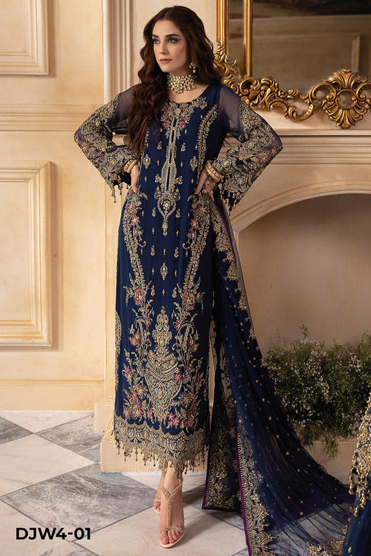 Picture of Charizma - Dastaan e Jashn Luxury Embroidered Chiffon Formals - DJW4-01 - Unstitched - Available at Raja Sahib